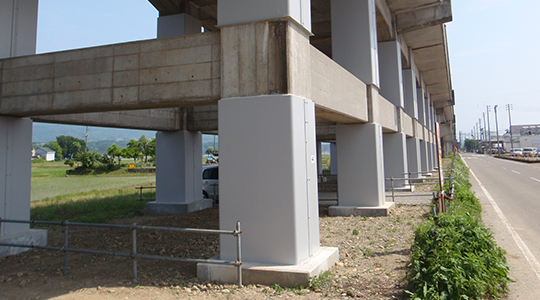 高架橋 耐震補強工事